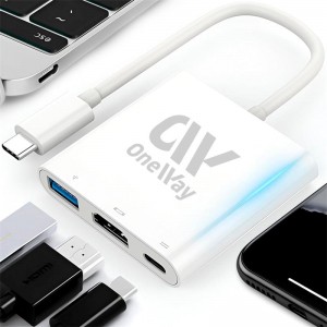 DOCK HUB ONEWAY USB-C 3 EN...